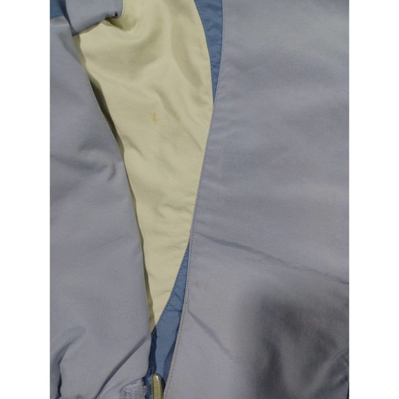 LL Bean Womens S Nylon Blue Cream 3 in 1 Hooded‎ Jacket Parka Removable Liner - Picture 6 of 7